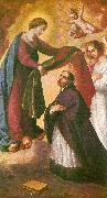 Francisco de Zurbaran st. ildefonso receiving the chasuble painting